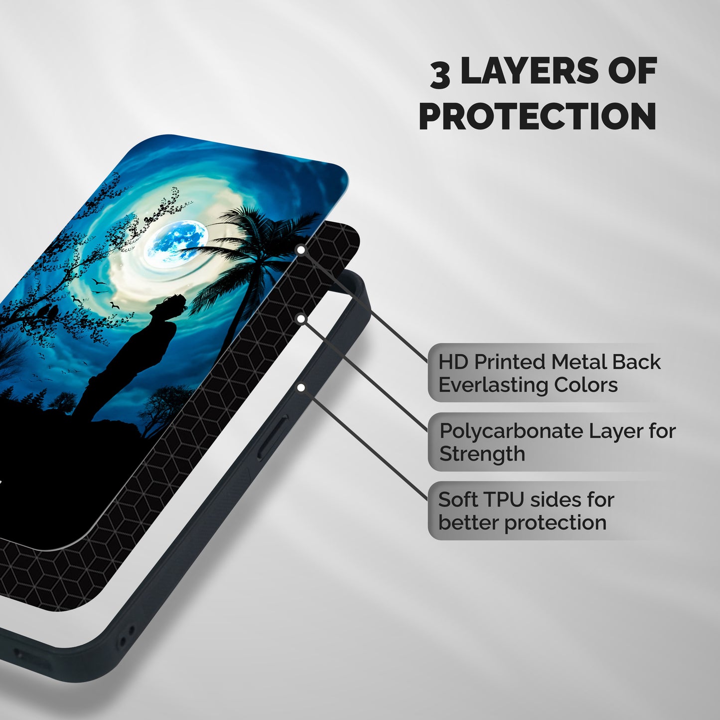 Cool Boy Under Sky Shockproof Hybrid Protection (Metal + TPU) Back Case Cover