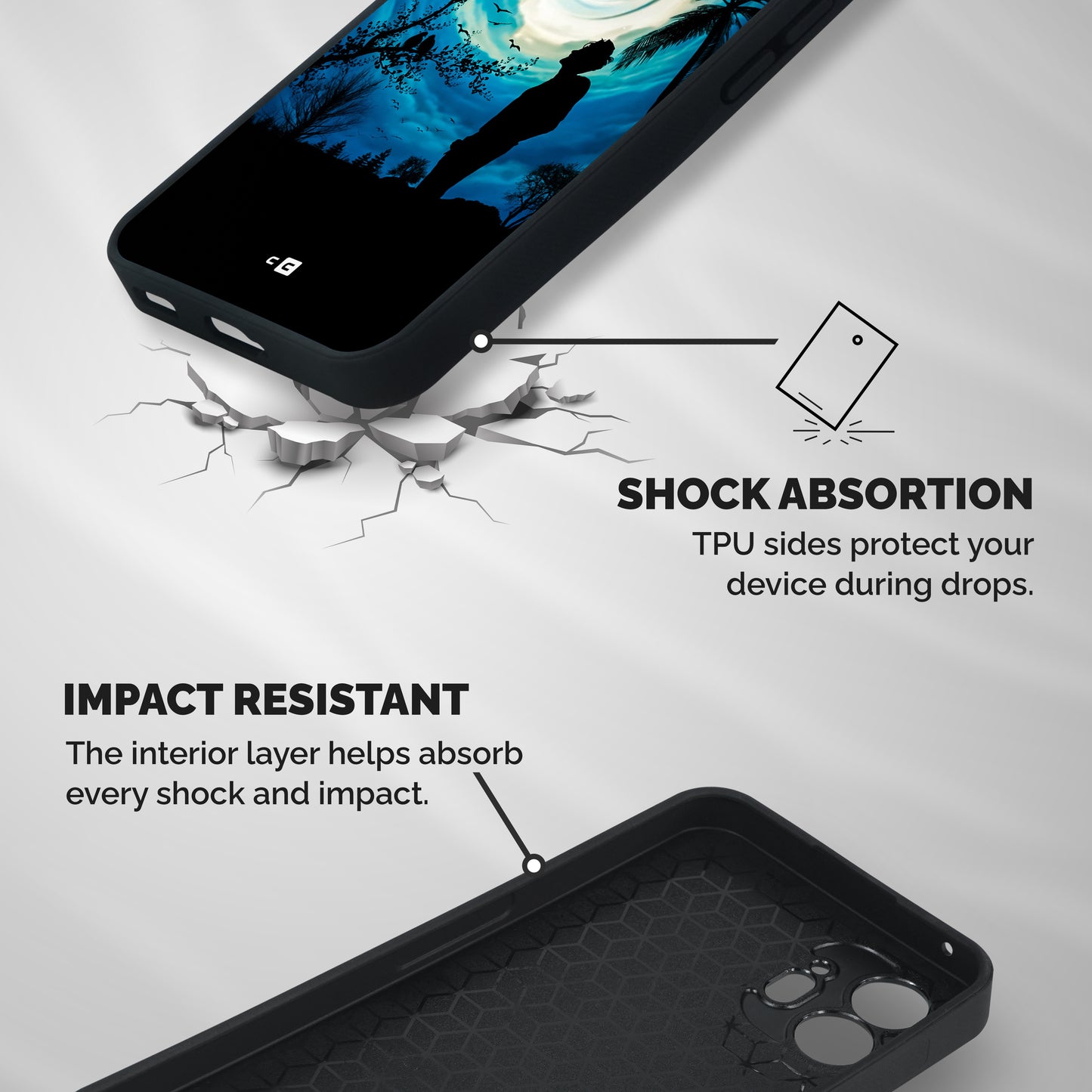 Cool Boy Under Sky Shockproof Hybrid Protection (Metal + TPU) Back Case Cover