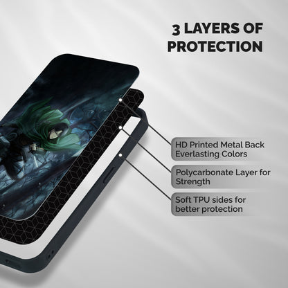 Cool Captain Levi Shockproof Hybrid Protection (Metal + TPU) Back Case Cover
