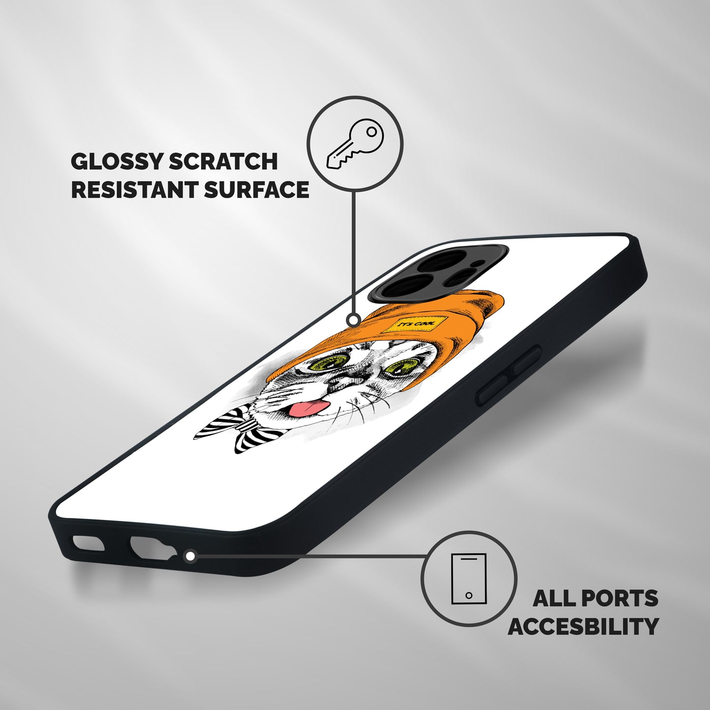 Cool cat Shockproof Hybrid Protection (Metal + TPU) Back Case Cover