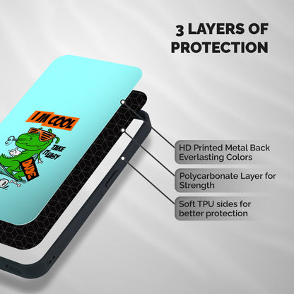 Cool Dude Shockproof Hybrid Protection (Metal + TPU) Back Case Cover