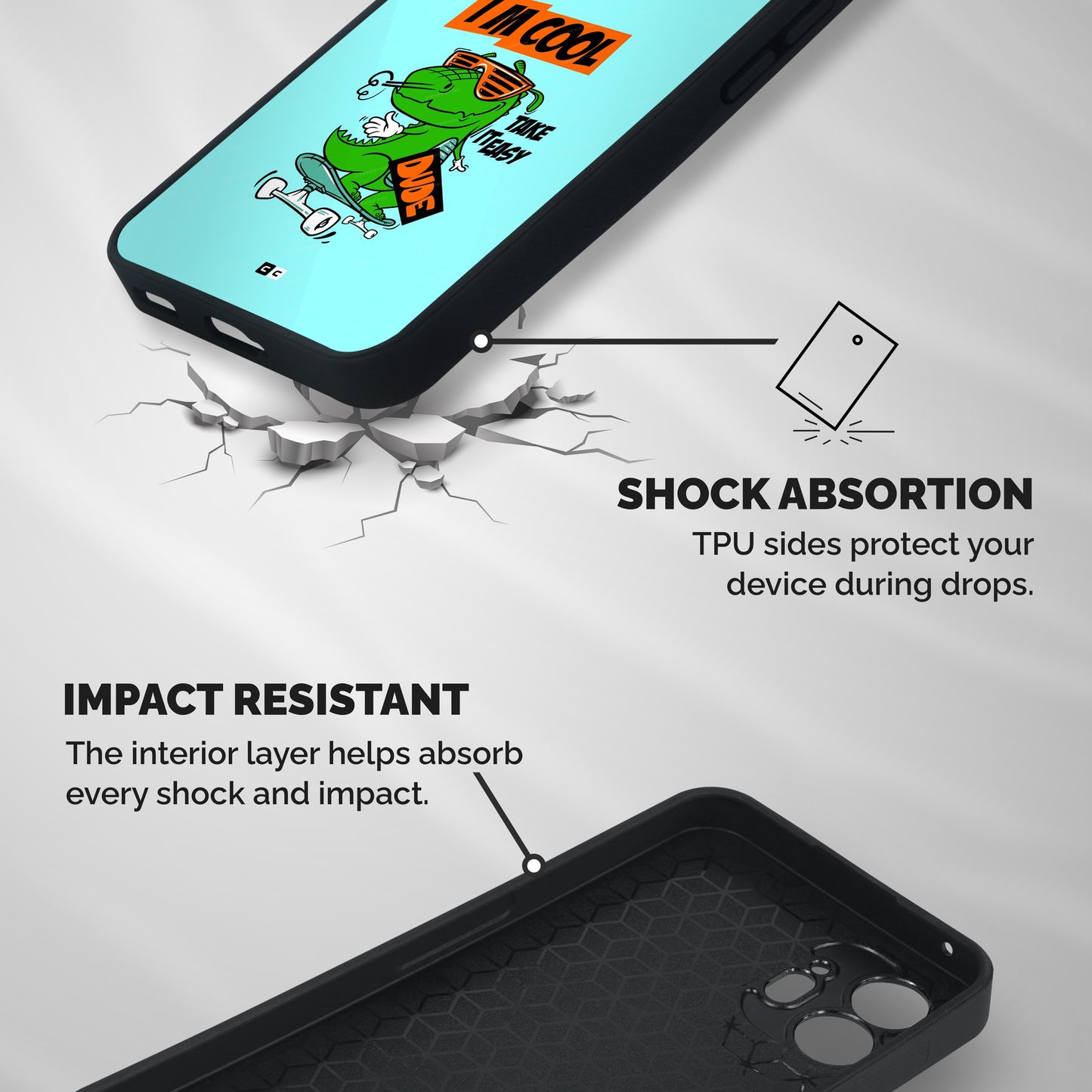Cool Dude Shockproof Hybrid Protection (Metal + TPU) Back Case Cover