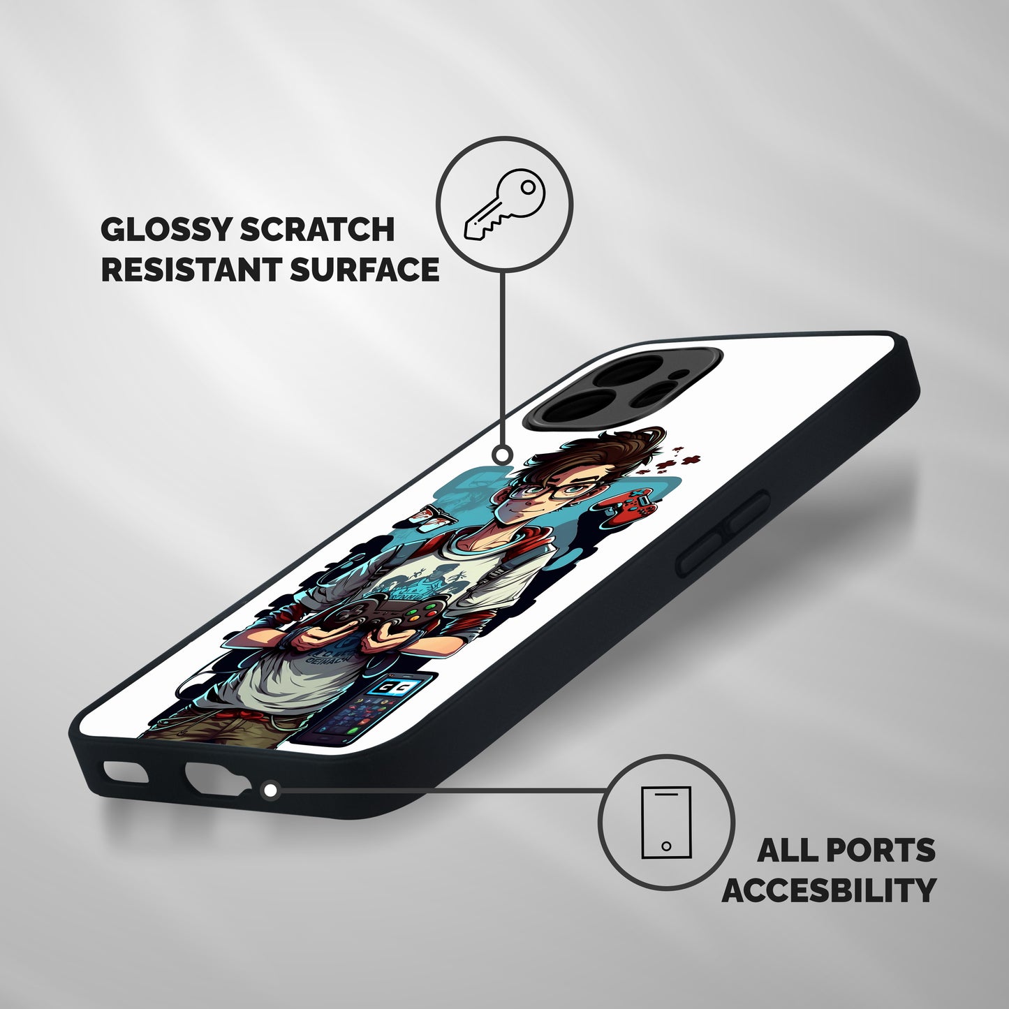 Cool Gamer Guy Shockproof Hybrid Protection (Metal + TPU) Back Case Cover