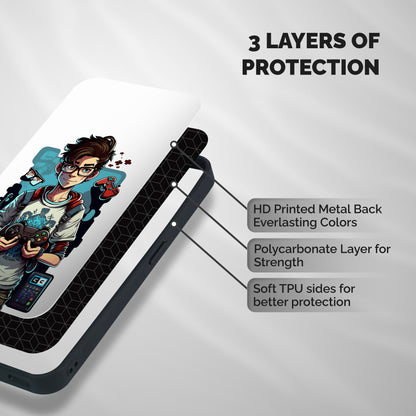 Cool Gamer Guy Shockproof Hybrid Protection (Metal + TPU) Back Case Cover