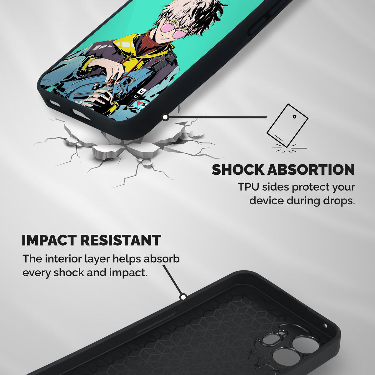 Cool Gojo Shockproof Hybrid Protection (Metal + TPU) Back Case Cover