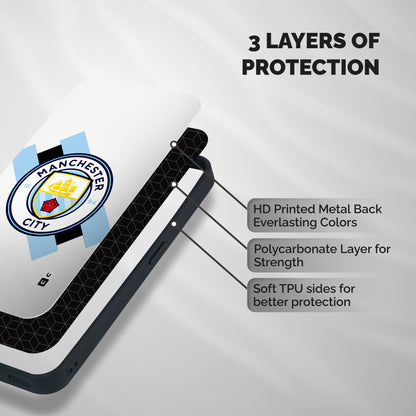 Cool Manchester City Shockproof Hybrid Protection (Metal + TPU) Back Case Cover