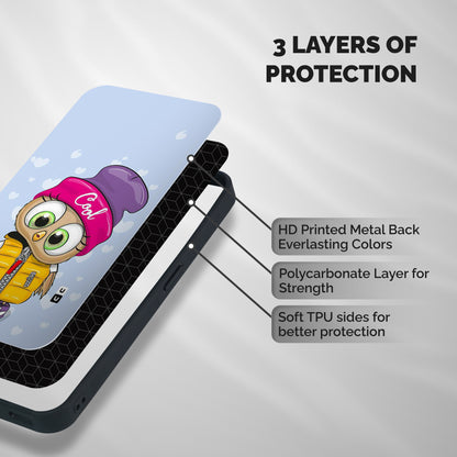 Cool Owl Shockproof Hybrid Protection (Metal + TPU) Back Case Cover