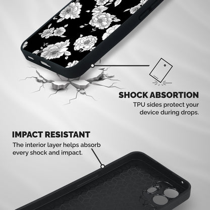 Cool Pattern Flowers Shockproof Hybrid Protection (Metal + TPU) Back Case Cover