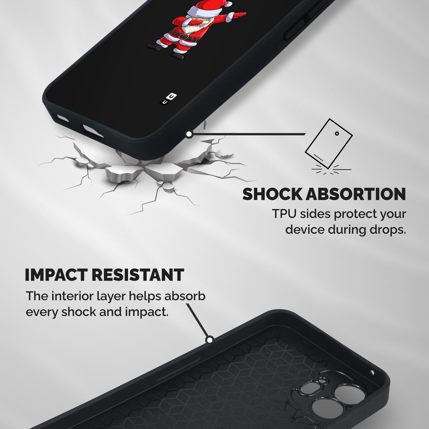 Cool Santa Dab Shockproof Hybrid Protection (Metal + TPU) Back Case Cover