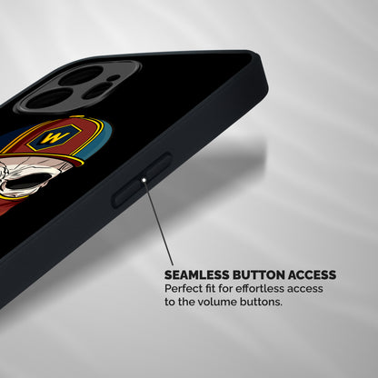 Cool Skull Mask Cap Shockproof Hybrid Protection (Metal + TPU) Back Case Cover