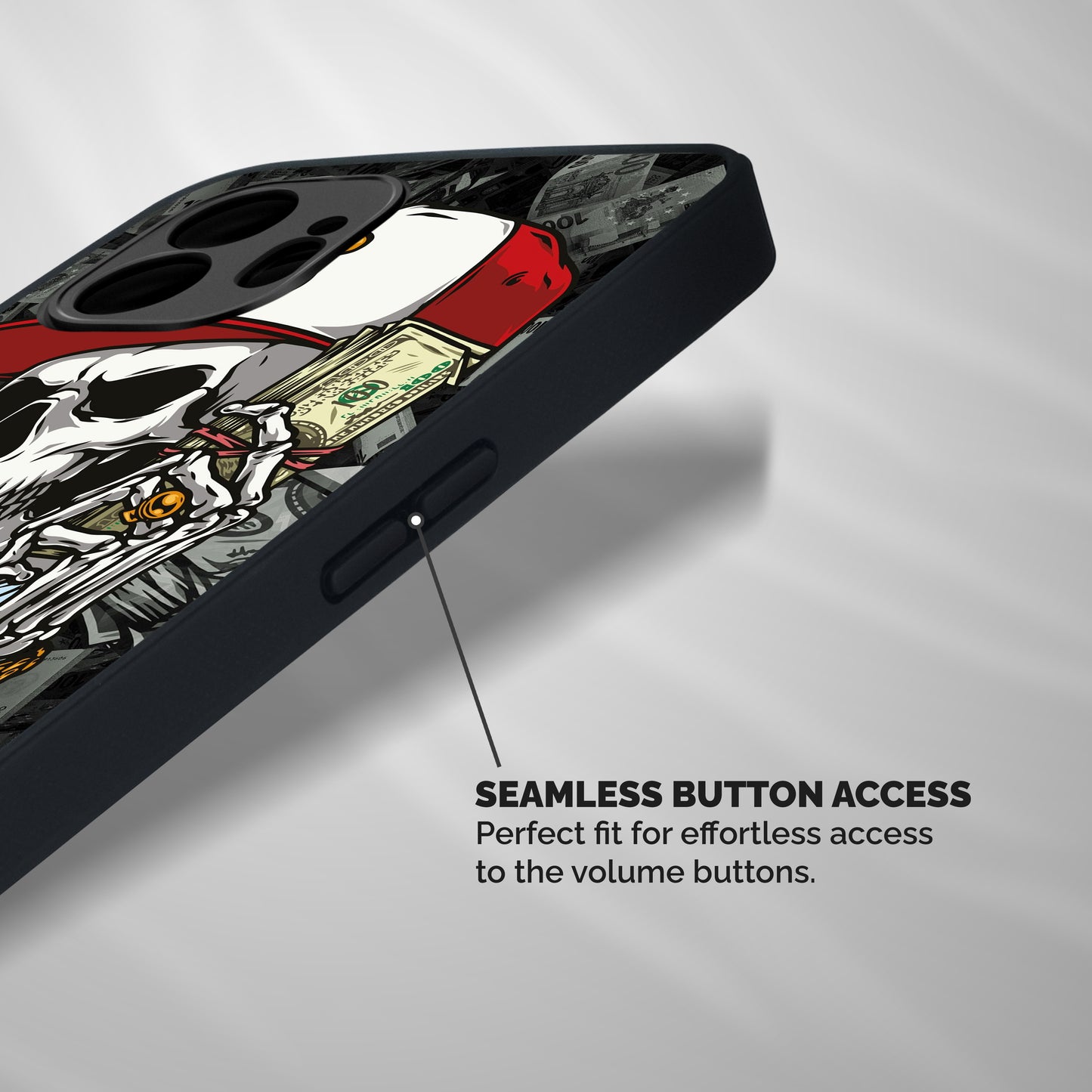 Cool Skull Millionaire In Progress Shockproof Hybrid Protection (Metal + TPU) Back Case Cover