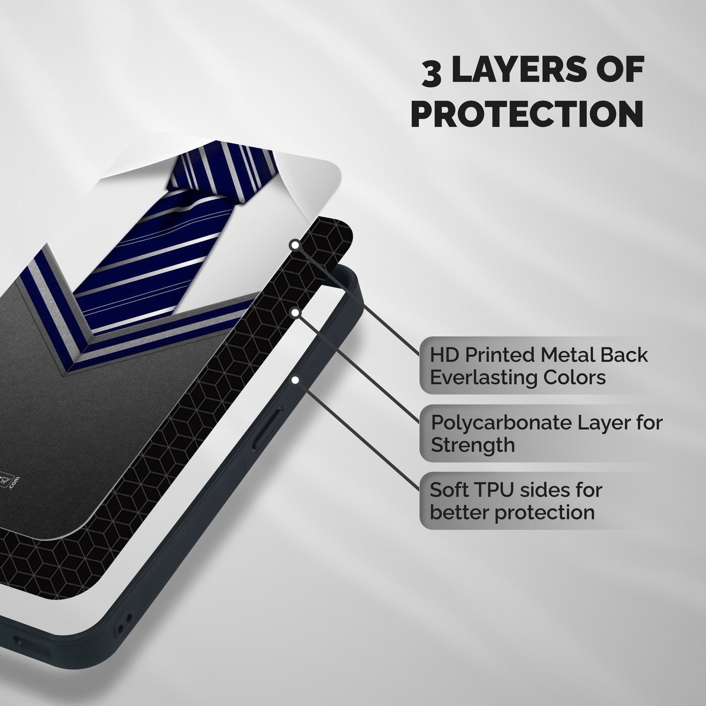 Cool Sweater Shockproof Hybrid Protection (Metal + TPU) Back Case Cover