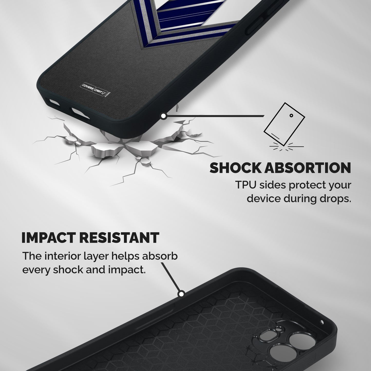Cool Sweater Shockproof Hybrid Protection (Metal + TPU) Back Case Cover