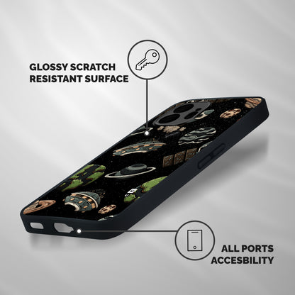 Cosmos Night Sky Anime Pattern Shockproof Hybrid Protection (Metal + TPU) Back Case Cover