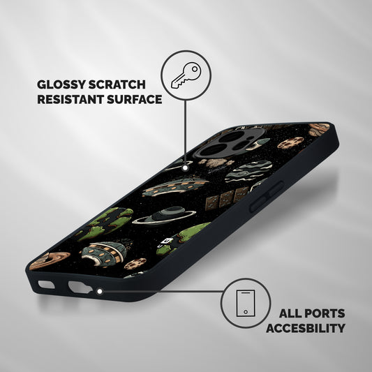 Cosmos Night Sky Anime Pattern Shockproof Hybrid Protection (Metal + TPU) Back Case Cover