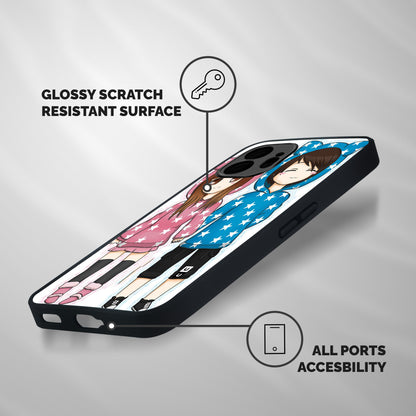 Couple In Stars Shockproof Hybrid Protection (Metal + TPU) Back Case Cover