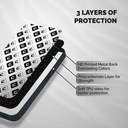 CoversCart Diagonal Banner Shockproof Hybrid Protection (Metal + TPU) Back Case Cover
