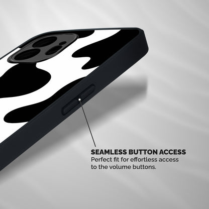 Cow Pattern Print Shockproof Hybrid Protection (Metal + TPU) Back Case Cover