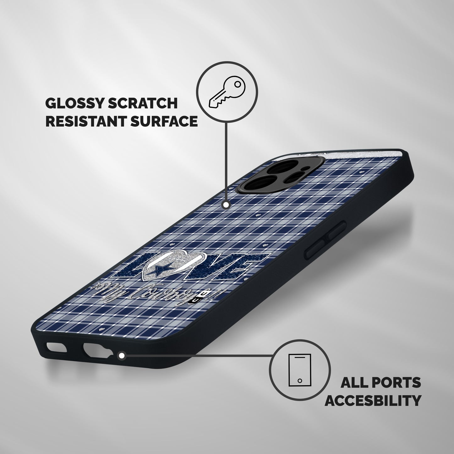 Cowboy Love Shockproof Hybrid Protection (Metal + TPU) Back Case Cover
