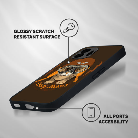 Crazy cat Shockproof Hybrid Protection (Metal + TPU) Back Case Cover