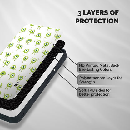 Crazy Green Maniac Shockproof Hybrid Protection (Metal + TPU) Back Case Cover