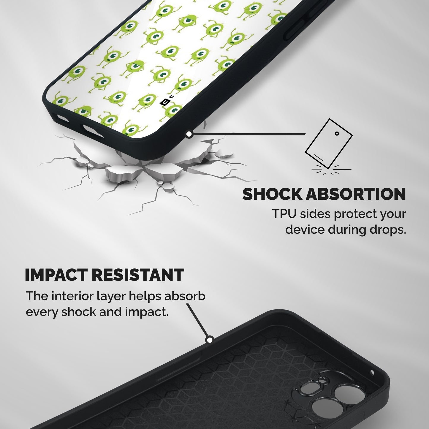 Crazy Green Maniac Shockproof Hybrid Protection (Metal + TPU) Back Case Cover