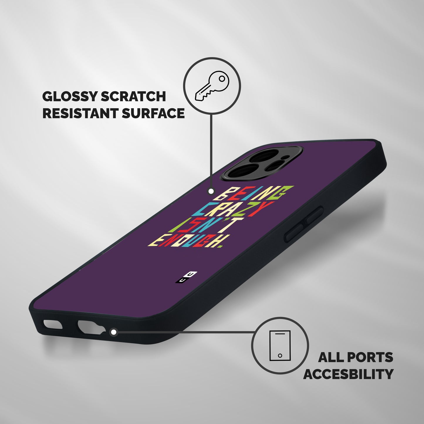 Crazy Isnt Enough Shockproof Hybrid Protection (Metal + TPU) Back Case Cover
