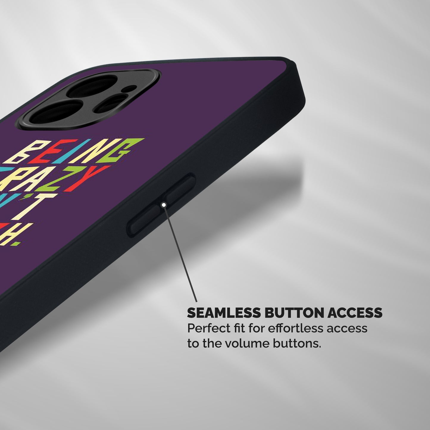 Crazy Isnt Enough Shockproof Hybrid Protection (Metal + TPU) Back Case Cover