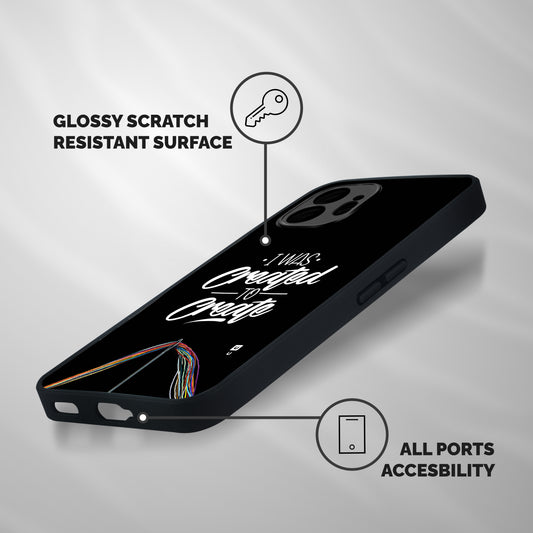 Created to Create Shockproof Hybrid Protection (Metal + TPU) Back Case Cover
