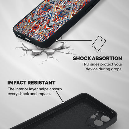 Creative Aztec Art Shockproof Hybrid Protection (Metal + TPU) Back Case Cover