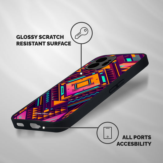 Creative Rhombus Shockproof Hybrid Protection (Metal + TPU) Back Case Cover