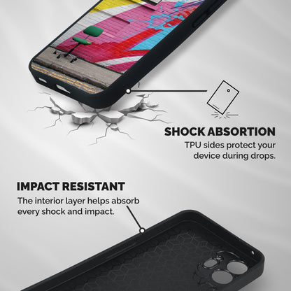 Creative Wall Art Shockproof Hybrid Protection (Metal + TPU) Back Case Cover