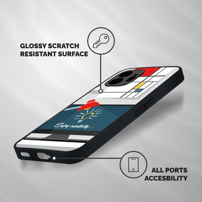 Creative Workspace Design Shockproof Hybrid Protection (Metal + TPU) Back Case Cover