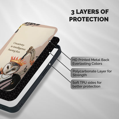 Creativity Intelligence Shockproof Hybrid Protection (Metal + TPU) Back Case Cover
