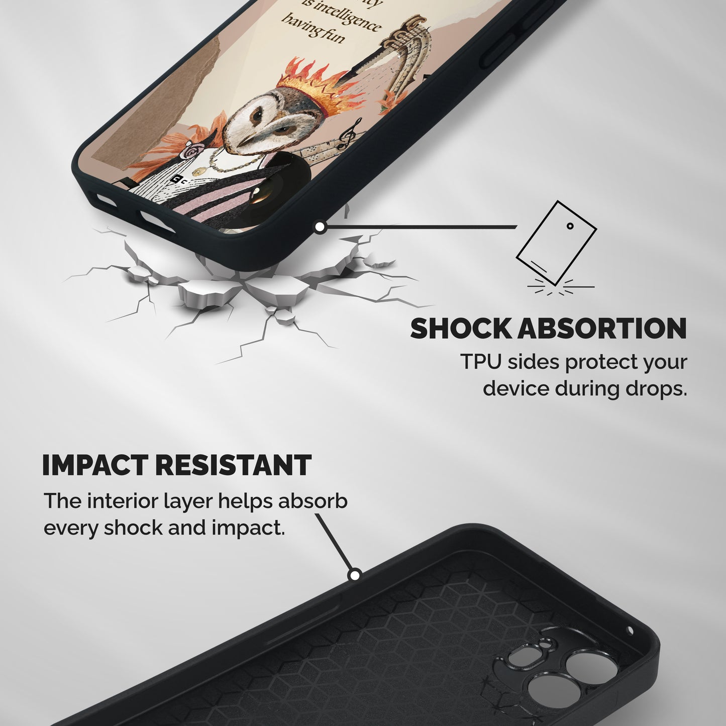 Creativity Intelligence Shockproof Hybrid Protection (Metal + TPU) Back Case Cover