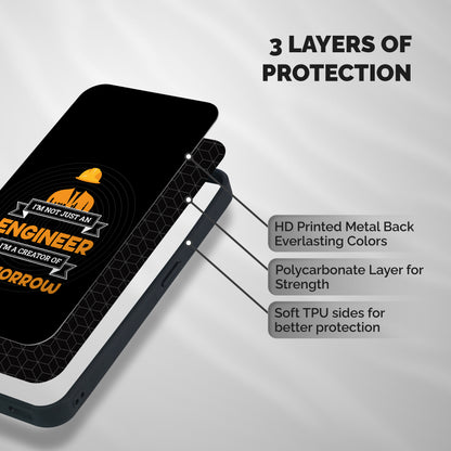 Creator Of Tomorrow Shockproof Hybrid Protection (Metal + TPU) Back Case Cover