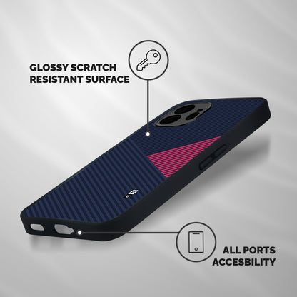 Criscros Stripes Shockproof Hybrid Protection (Metal + TPU) Back Case Cover