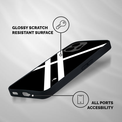 CrissCross Lines Shockproof Hybrid Protection (Metal + TPU) Back Case Cover