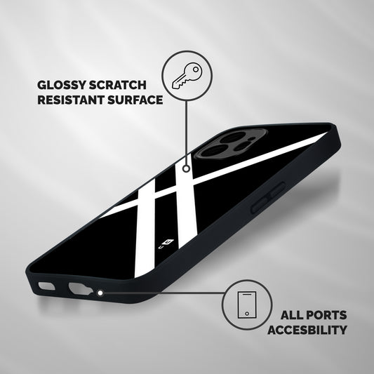 CrissCross Lines Shockproof Hybrid Protection (Metal + TPU) Back Case Cover