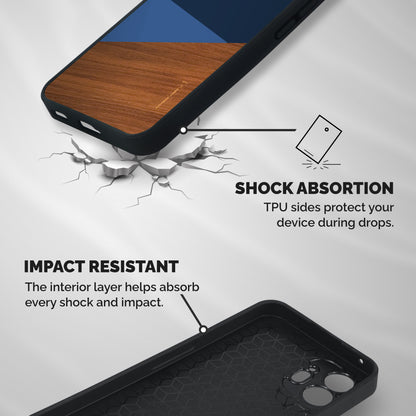 Crossed Lines Pattern Shockproof Hybrid Protection (Metal + TPU) Back Case Cover