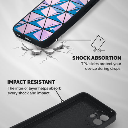 Crystal Abstract Shockproof Hybrid Protection (Metal + TPU) Back Case Cover