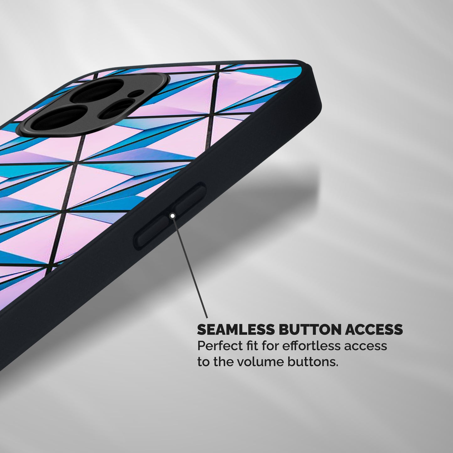 Crystal Abstract Shockproof Hybrid Protection (Metal + TPU) Back Case Cover