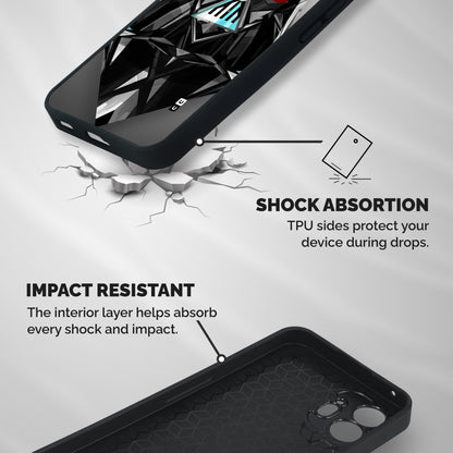 Crystal Robot Shockproof Hybrid Protection (Metal + TPU) Back Case Cover