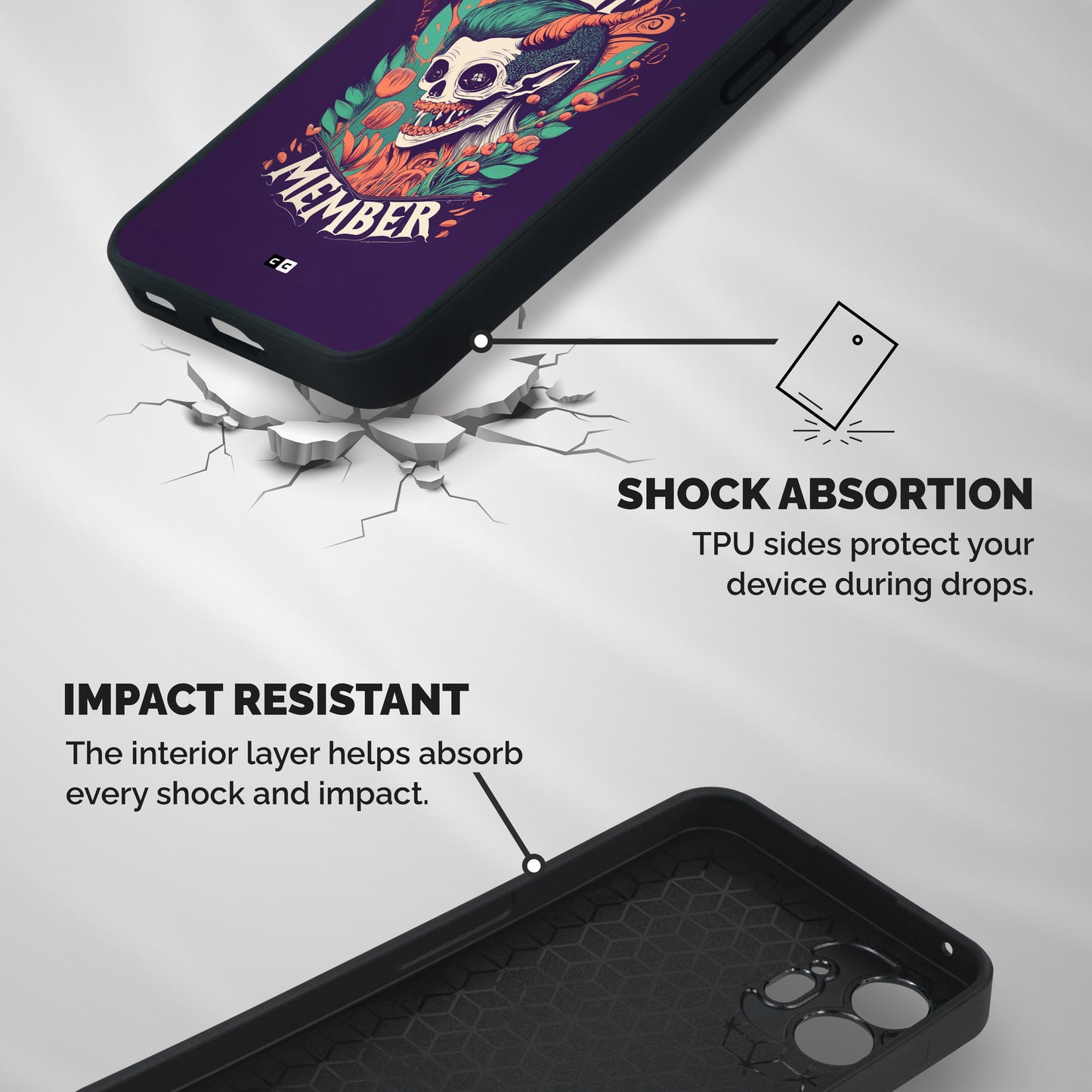 Cult Member Shockproof Hybrid Protection (Metal + TPU) Back Case Cover