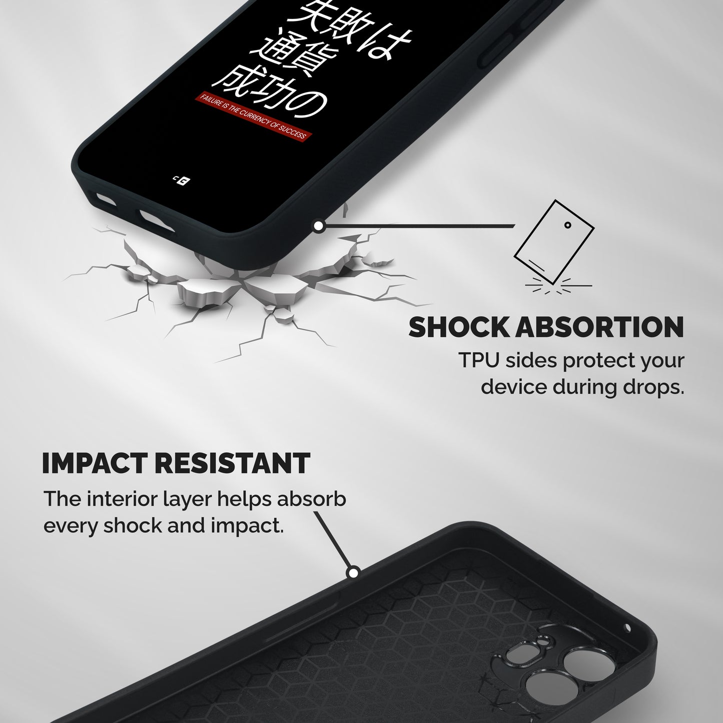 Currency Of Success Shockproof Hybrid Protection (Metal + TPU) Back Case Cover