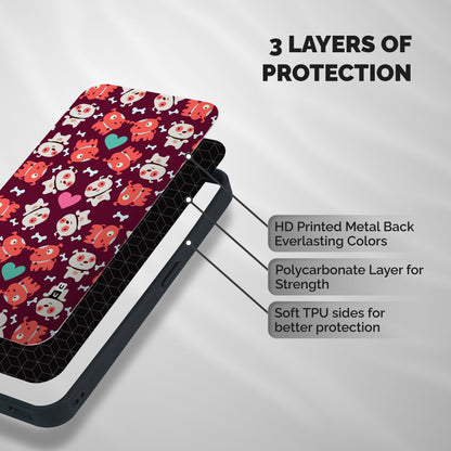 Cut Dog Design Shockproof Hybrid Protection (Metal + TPU) Back Case Cover
