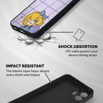 Cute Anime Illustration Shockproof Hybrid Protection (Metal + TPU) Back Case Cover