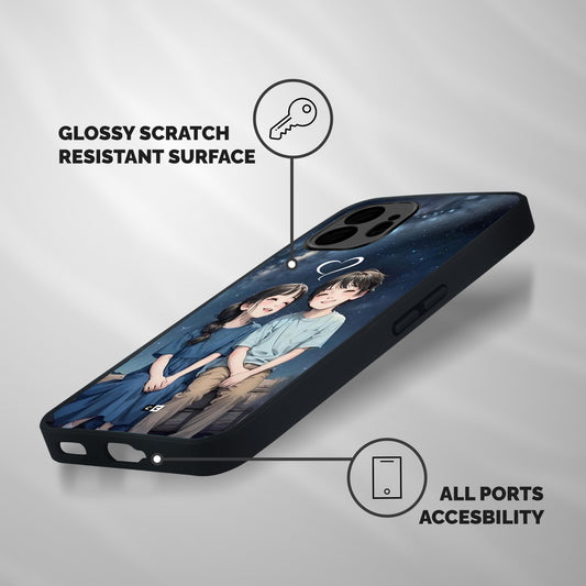 Cute Anime Teens Shockproof Hybrid Protection (Metal + TPU) Back Case Cover