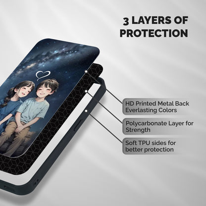 Cute Anime Teens Shockproof Hybrid Protection (Metal + TPU) Back Case Cover