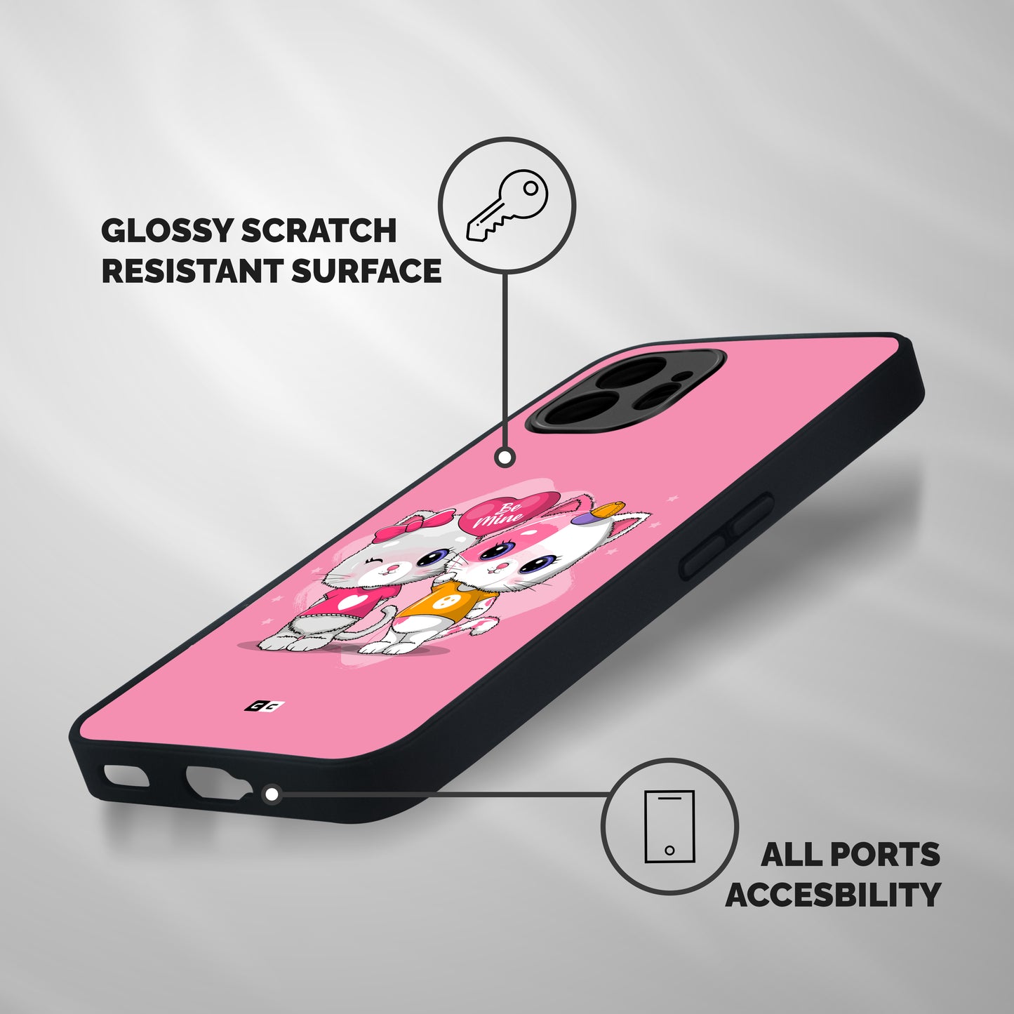 Cute Be Mine Shockproof Hybrid Protection (Metal + TPU) Back Case Cover